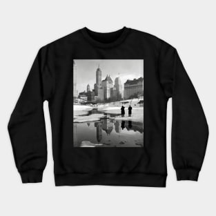 Central Park Winter Scene, 1933. Vintage Photo Crewneck Sweatshirt